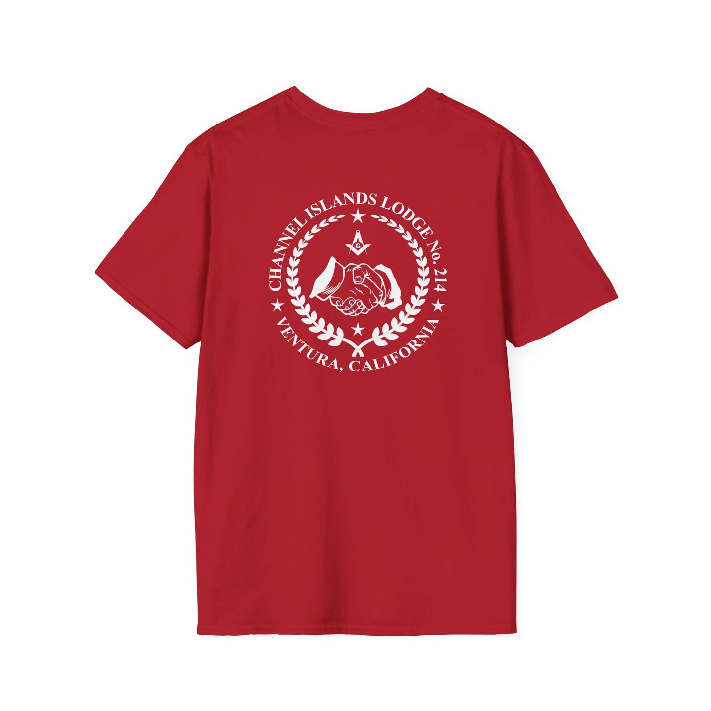 Past Master Jewel Softstyle T-Shirt - Gold (Channel Islands Lodge)