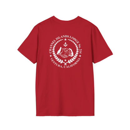 Past Master Jewel Softstyle T-Shirt - Gold (Channel Islands Lodge)