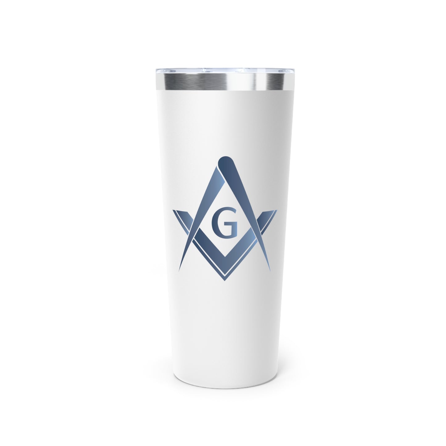 Simple Square and Compass Copper Vacuum Insulated Tumbler (22oz) - Stone Gradient