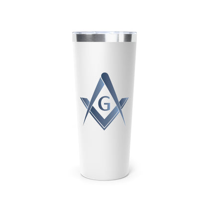 Simple Square and Compass Copper Vacuum Insulated Tumbler (22oz) - Stone Gradient