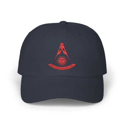 Past Master (Without Square) Embroidered Dad Cap – Red