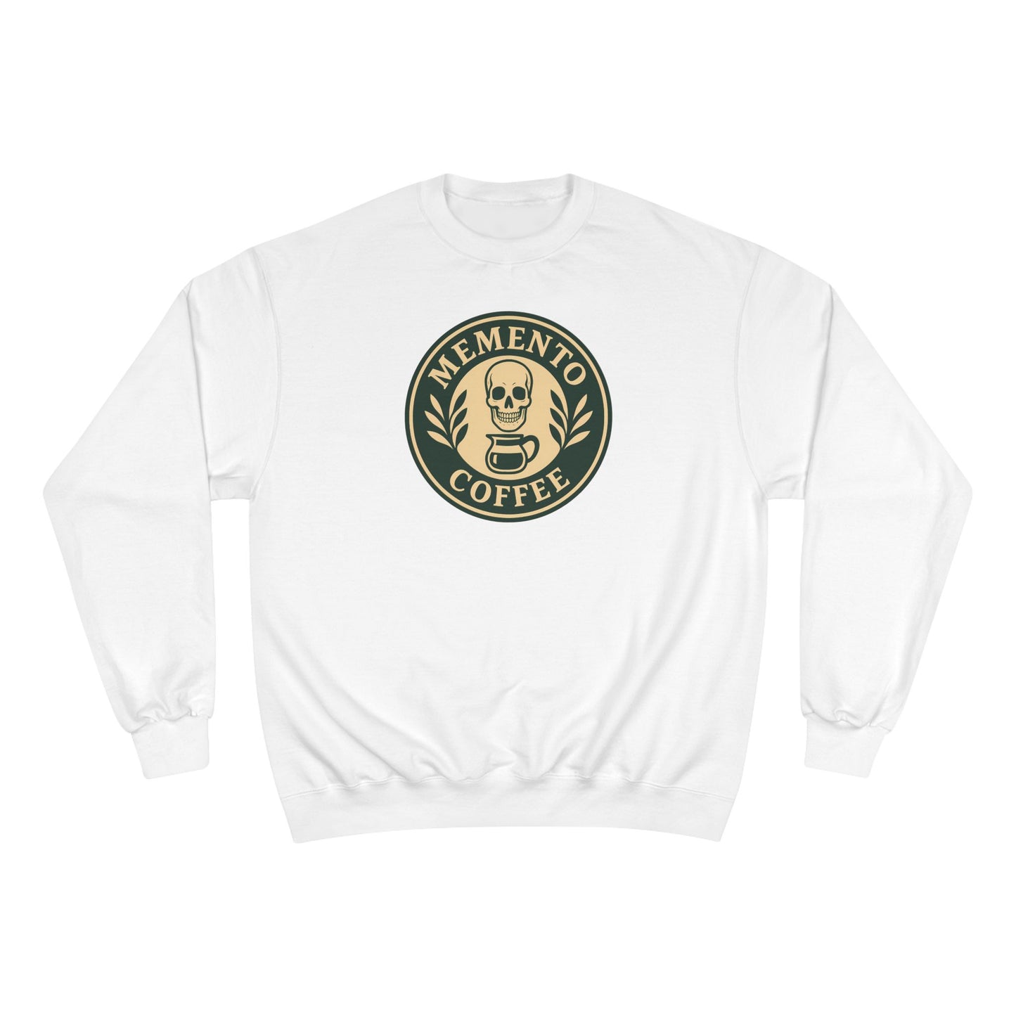 "Memento Coffee" Champion Sweatshirt - Acacia (Green/Tan)