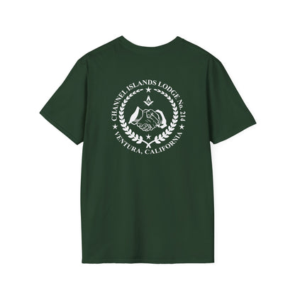 Past Master Jewel Softstyle T-Shirt - Gold (Channel Islands Lodge)