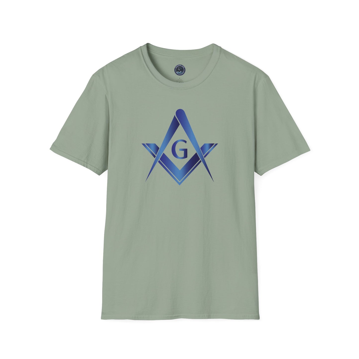 Sapphire Square and Compass Softstyle T-Shirt - Classic (Front Print)