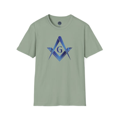 Sapphire Square and Compass Softstyle T-Shirt - Classic (Front Print)