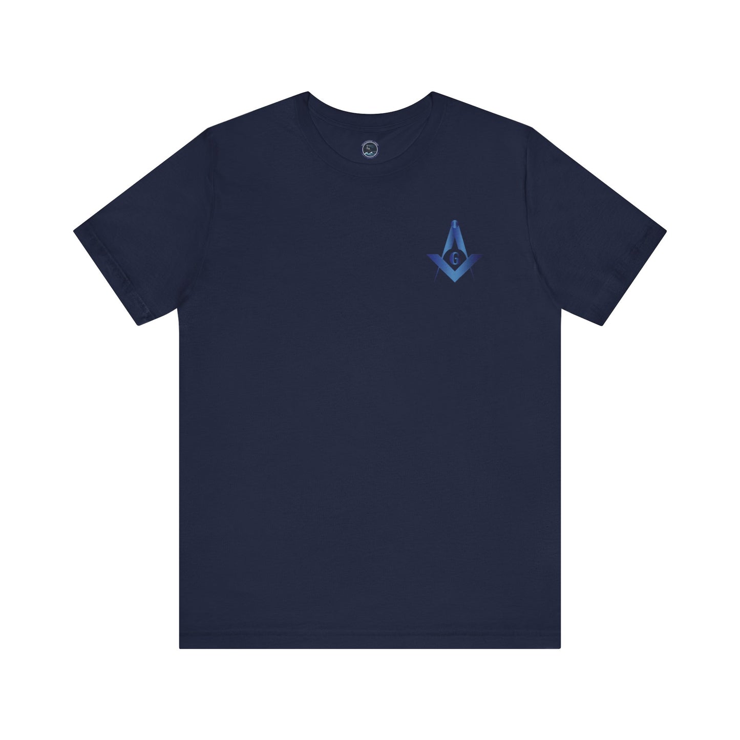 Channel Islands Lodge 214 Entered Apprentice short sleeve T-shirt in sapphire, featuring logo and design on front.