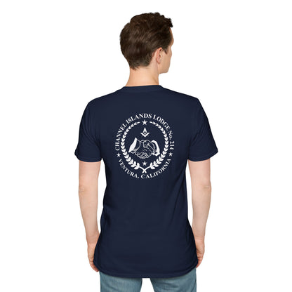Past Master Jewel Softstyle T-Shirt - Gold (Channel Islands Lodge)