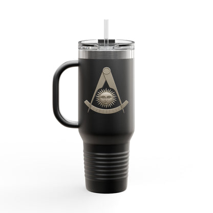 Two-Sided CA Past Master Insulated Travel Tumbler (40oz) - Metallic Emblem