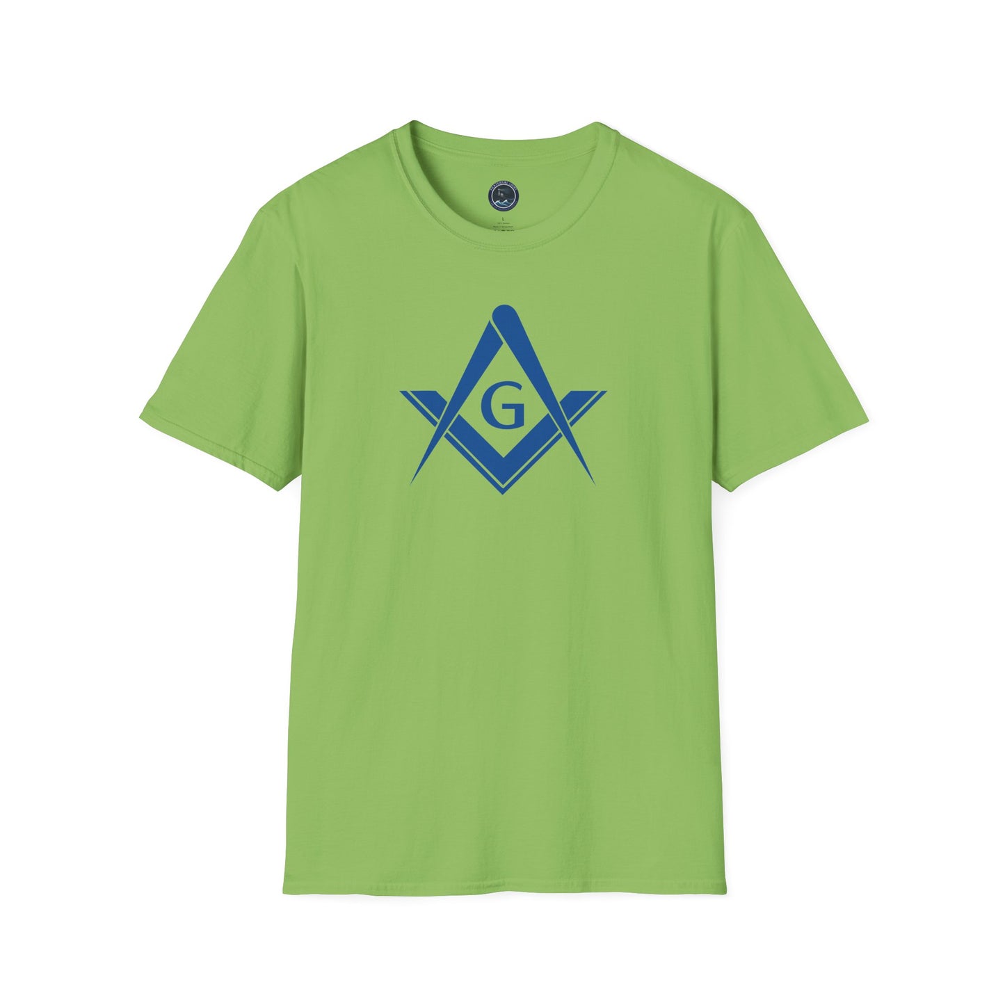 Square and Compass Softstyle T-Shirt - Classic (Royal Blue, Front Print)