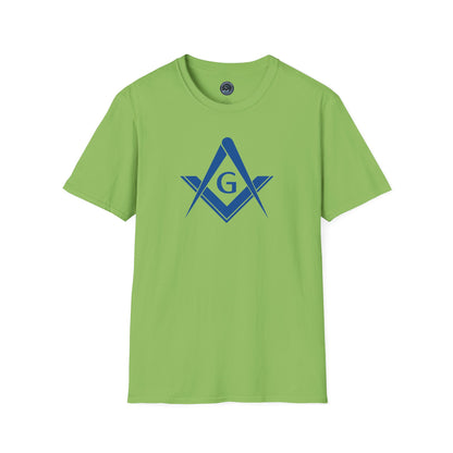 Square and Compass Softstyle T-Shirt - Classic (Royal Blue, Front Print)