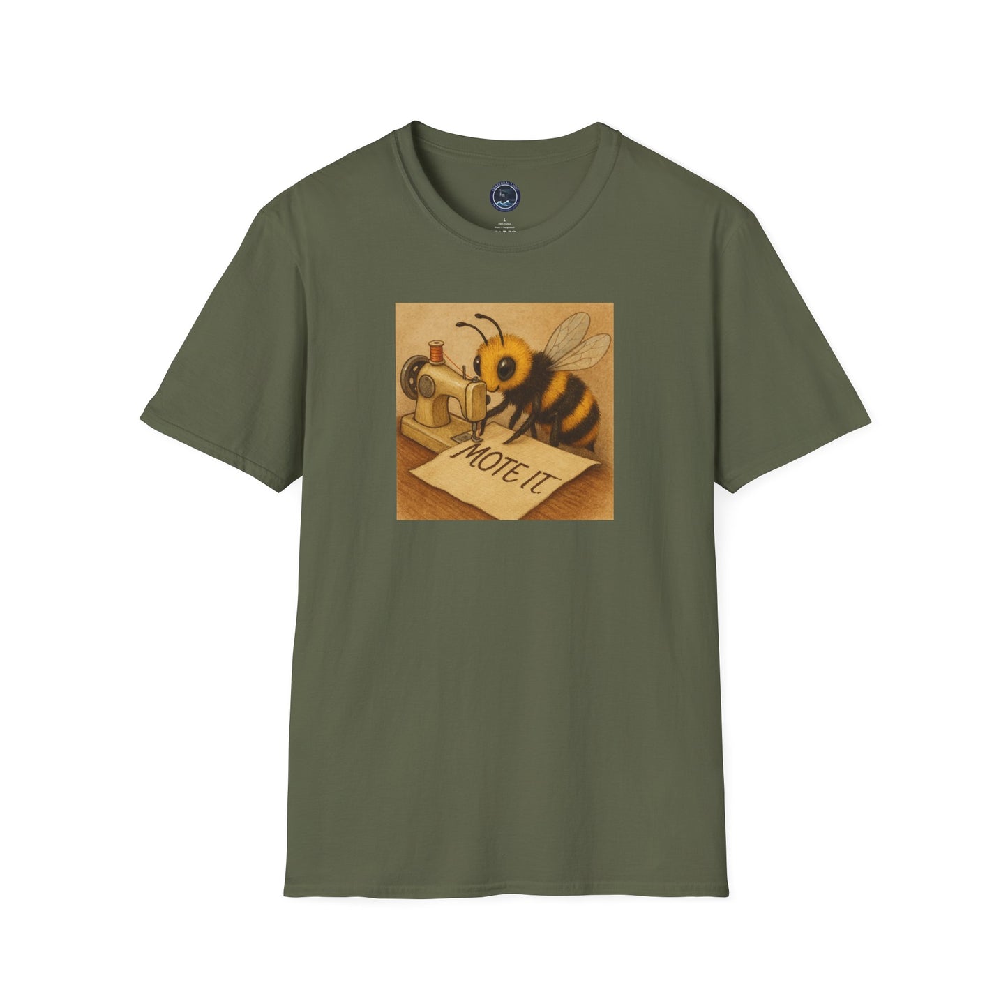 "Sew Mote It Bee" Softstyle T-Shirt - Vintage Illustration