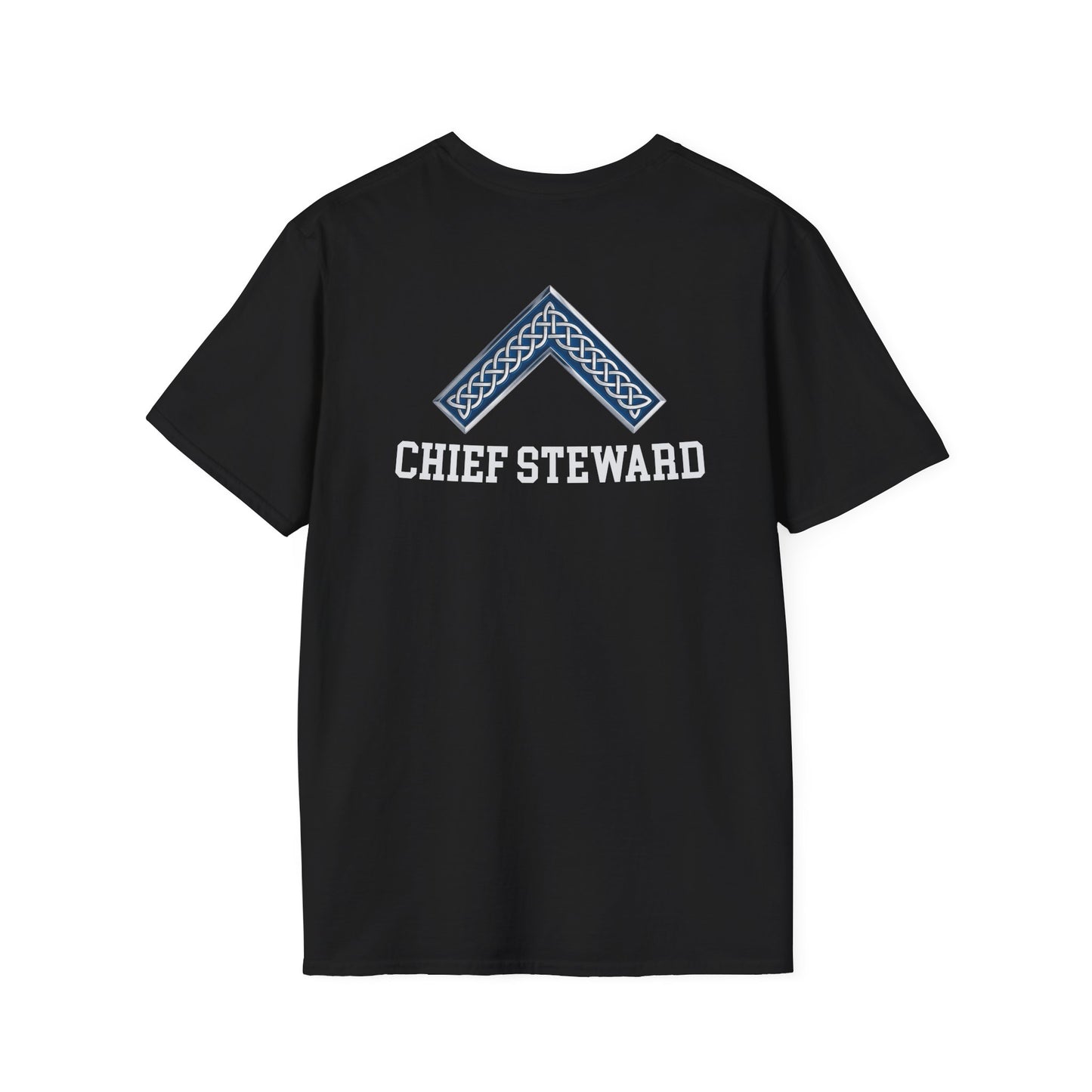 Worshipful Master "Chief Steward" Softstyle T-Shirt - Celtic Square (Two-Sided)