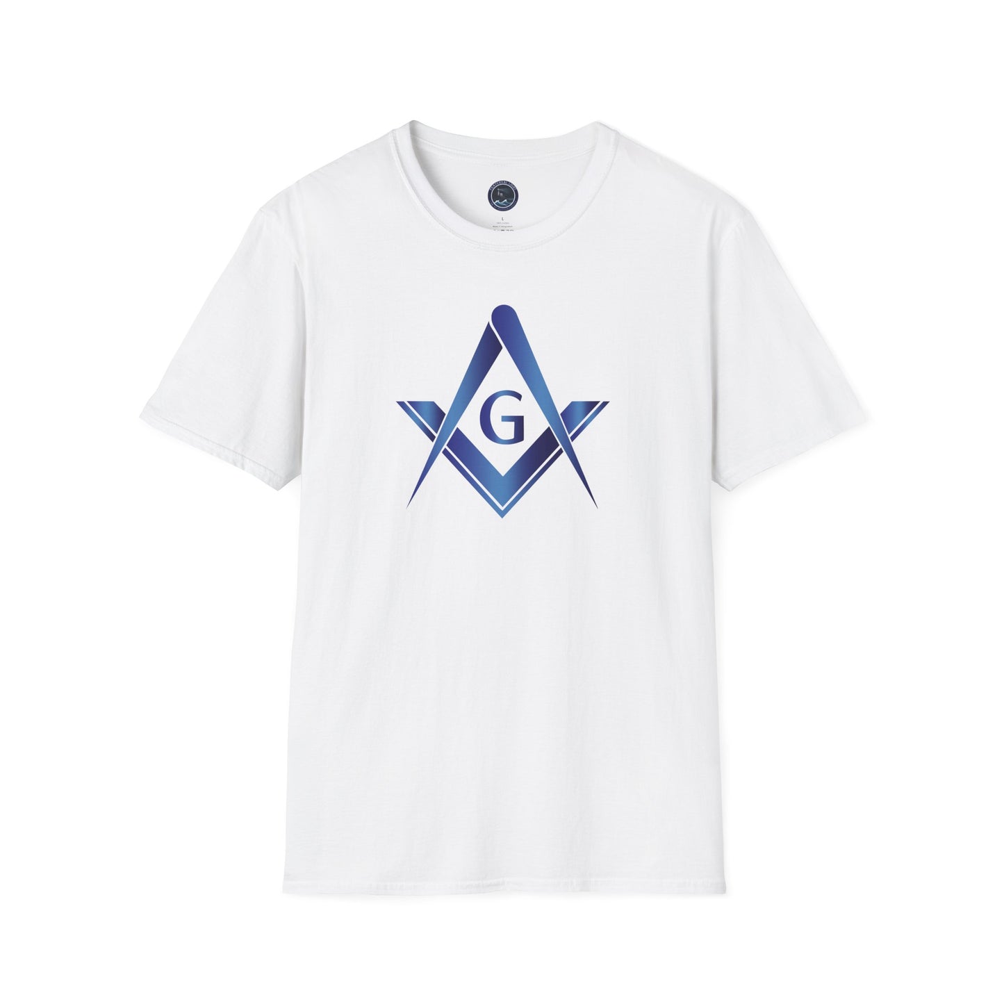 Sapphire Square and Compass Softstyle T-Shirt - Classic (Front Print)