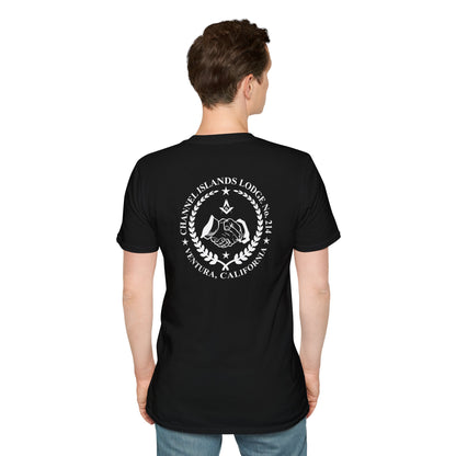 Past Master Jewel Softstyle T-Shirt - Gold (Channel Islands Lodge)