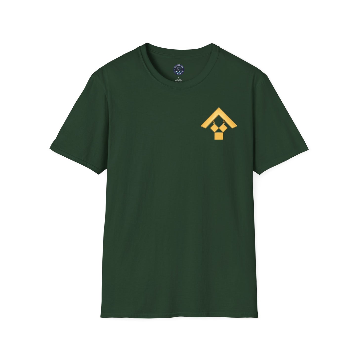 Past Master Jewel Softstyle T-Shirt - Gold (Channel Islands Lodge)