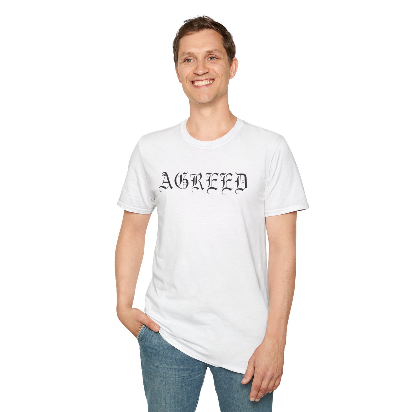 "AGREED" Softstyle T-Shirt (Multiple Fonts)