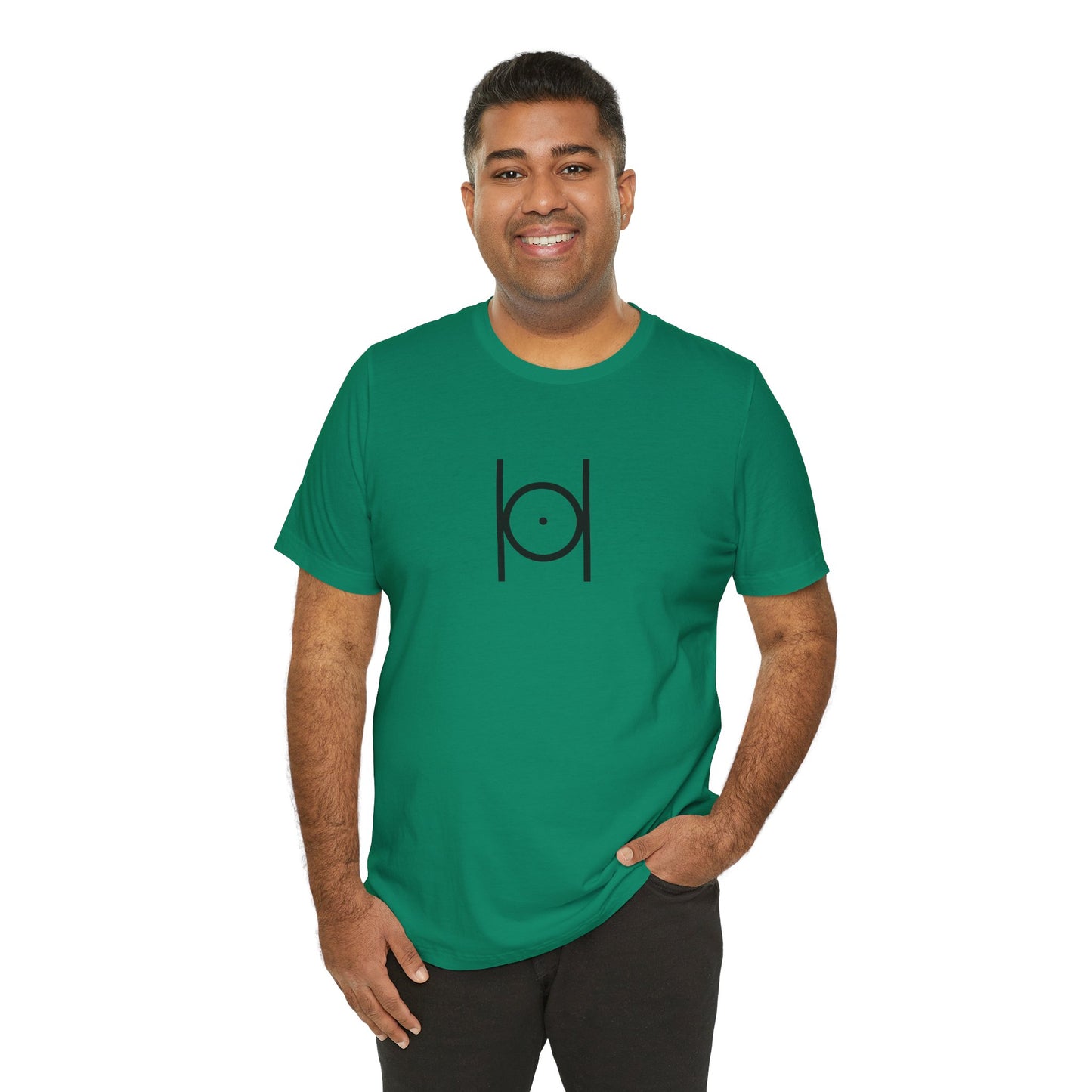 Point within a Circle T-Shirt - Classic (Green, Front Facing)