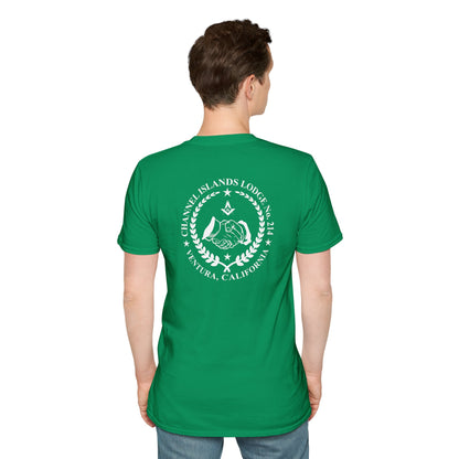Past Master Jewel Softstyle T-Shirt - Gold (Channel Islands Lodge)