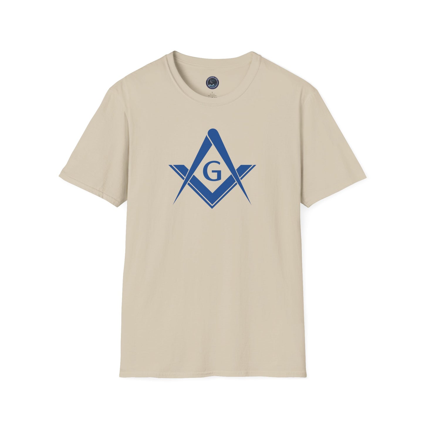 Square and Compass Softstyle T-Shirt - Classic (Royal Blue, Front Print)
