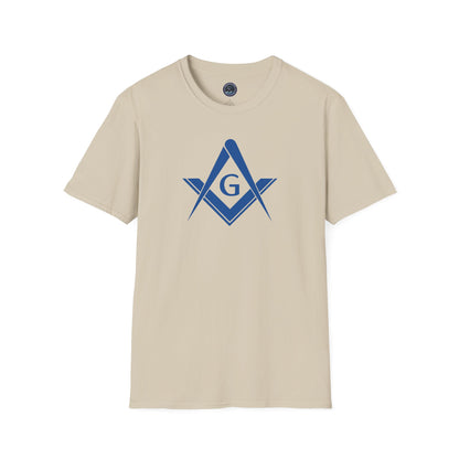 Square and Compass Softstyle T-Shirt - Classic (Royal Blue, Front Print)