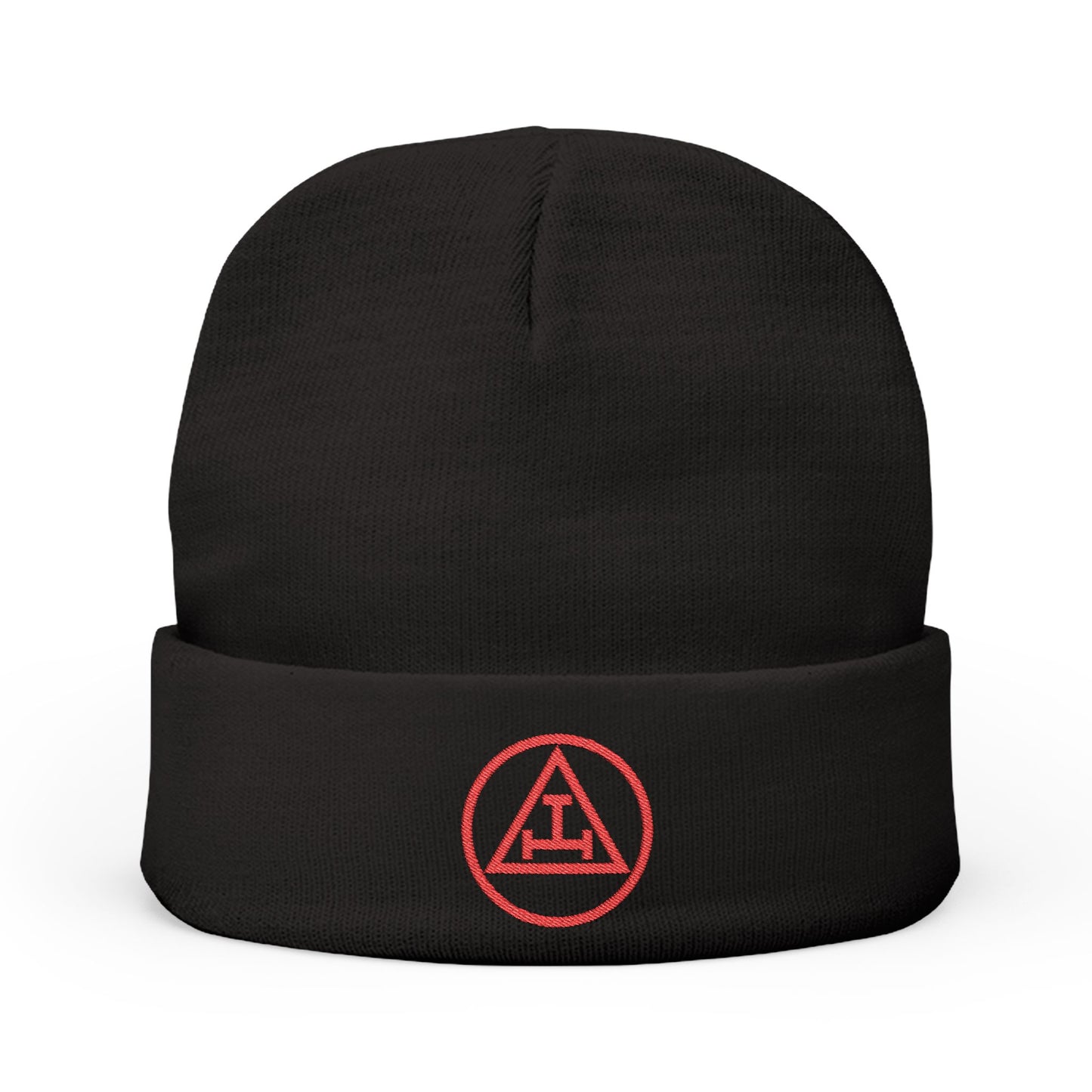 Royal Arch Encircled Triple Tau -  Embroidered Knit Beanie