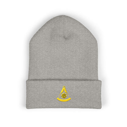 Past Master Embroidered Classic Cuffed Beanie - Smiling Sun