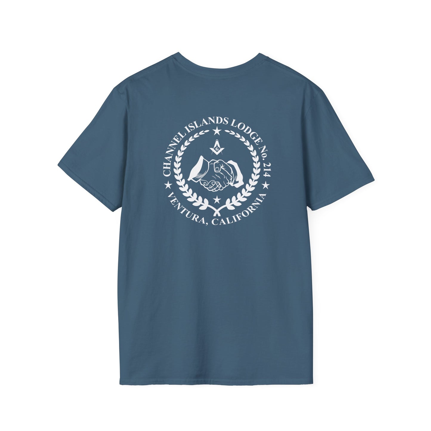 Past Master Jewel Softstyle T-Shirt - Gold (Channel Islands Lodge)