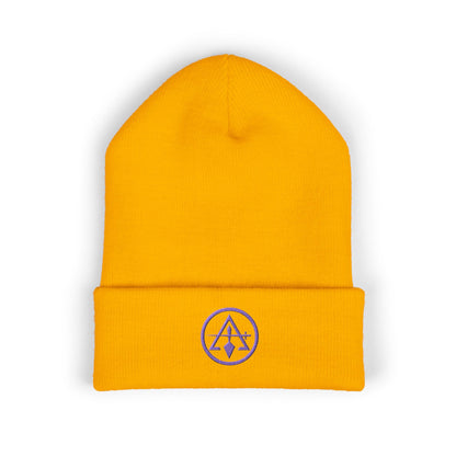 Cryptic Council Encircled Sword and Trowel -  Embroidered Classic Cuffed Beanie