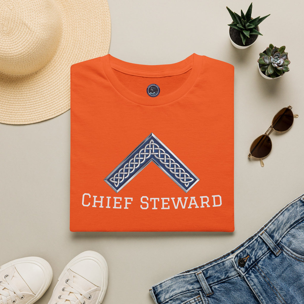 Worshipful Master "Chief Steward" Softstyle T-Shirt - Celtic Square (Front Print)