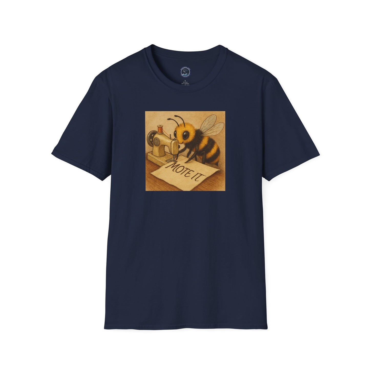 "Sew Mote It Bee" Softstyle T-Shirt - Vintage Illustration