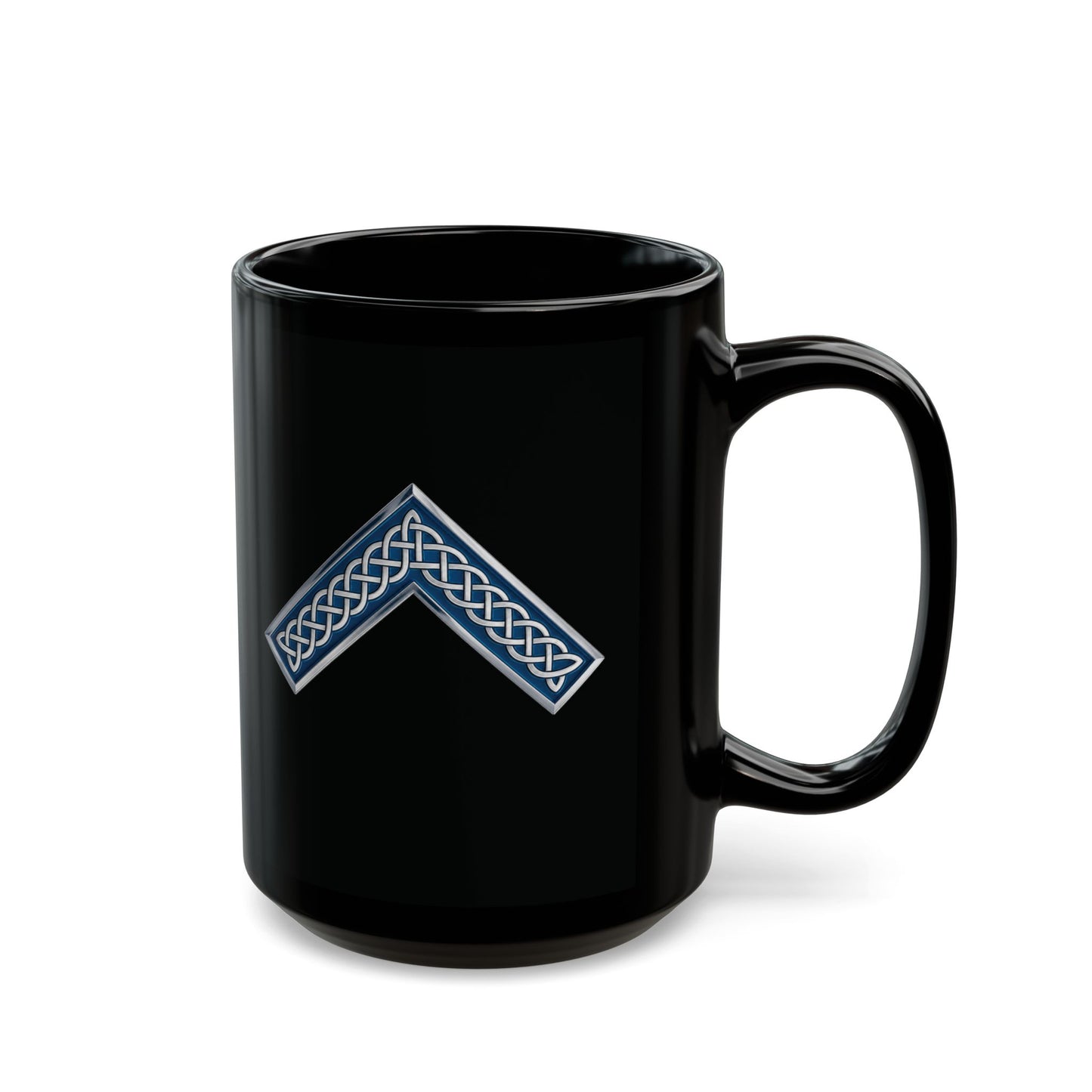 Two-Sided Worshipful Master Jewel Celtic Knot Black Coffee Mug (11oz, 15oz)