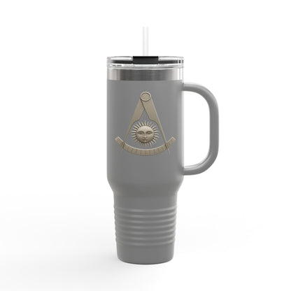 Two-Sided CA Past Master Insulated Travel Tumbler (40oz) - Metallic Emblem