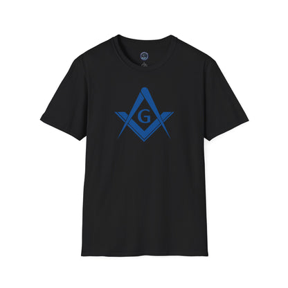 Square and Compass Softstyle T-Shirt - Classic (Royal Blue, Front Print)