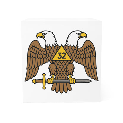 Scottish Rite Two-Headed Eagle Illustration 4-sided Note Cube