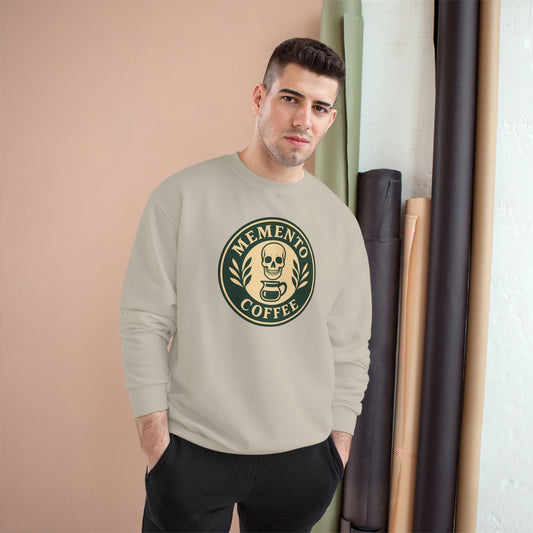 "Memento Coffee" Champion Sweatshirt - Acacia (Green/Tan)