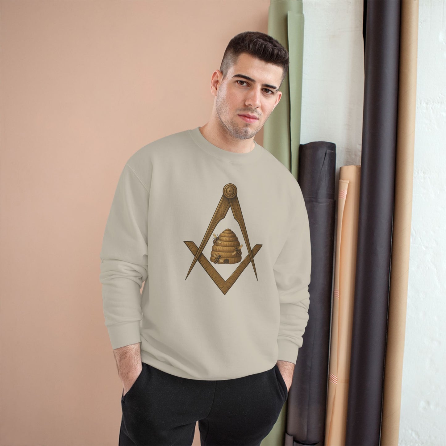 Beehive Square and Compass Champion Sweatshirt