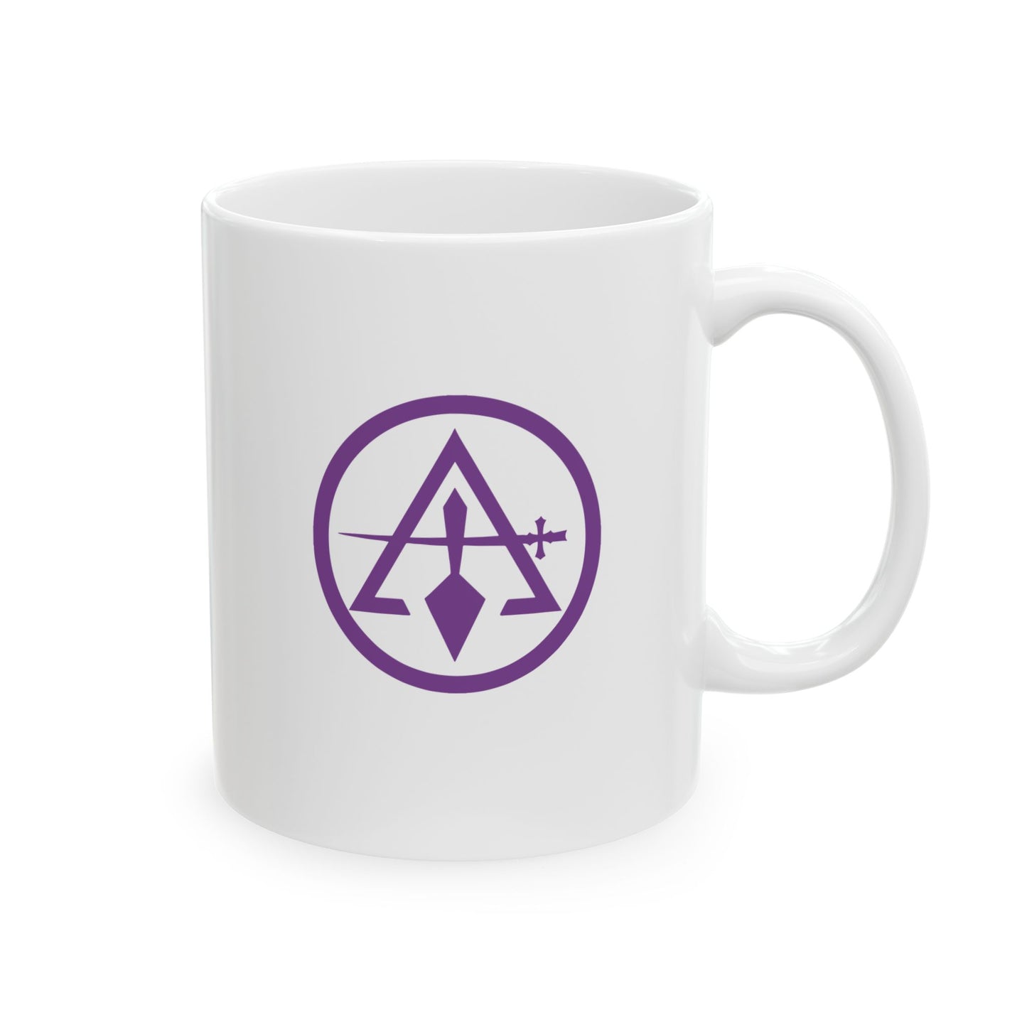 Two-Sided Cryptic Council Ceramic Mug - Regal Pommel (11oz, 15oz)