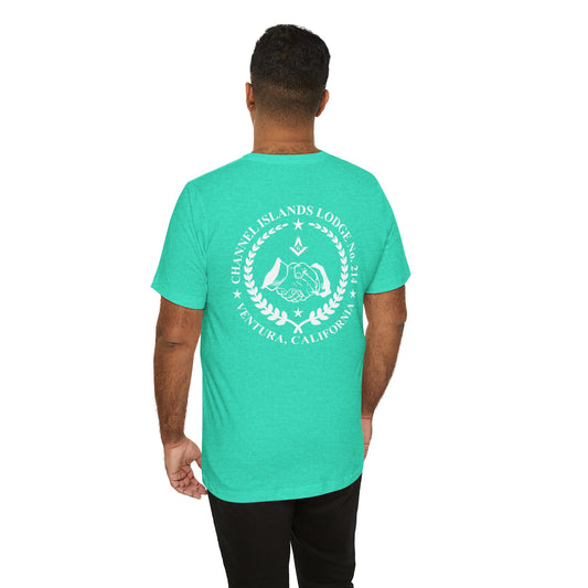 Brightly colored Fellowcraft Lodge 214 T-shirt by Printify featuring lodge emblem and vibrant design in a casual fit.