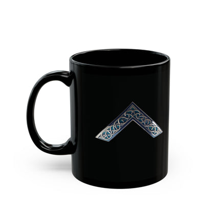 Two-Sided Worshipful Master Jewel Celtic Knot Black Coffee Mug (11oz, 15oz)