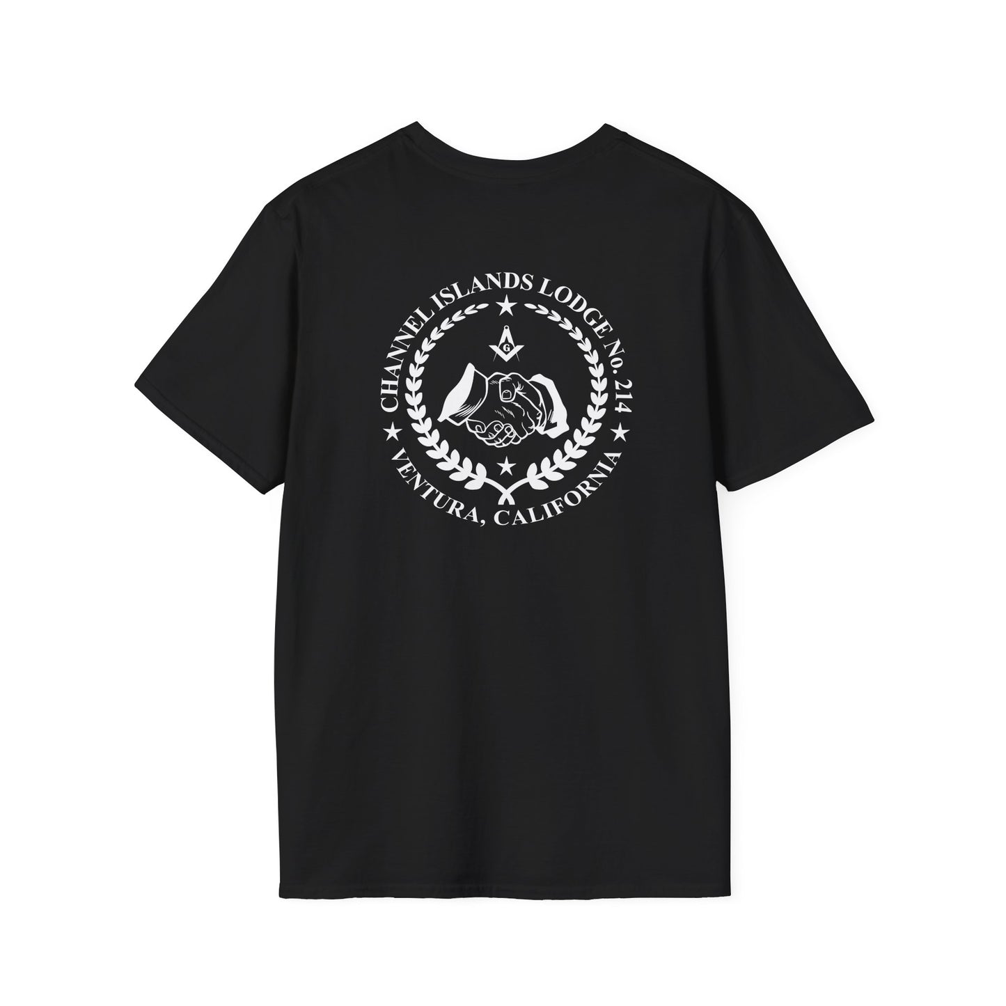 Past Master Jewel Softstyle T-Shirt - Gold (Channel Islands Lodge)