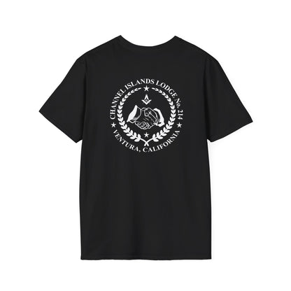 Past Master Jewel Softstyle T-Shirt - Gold (Channel Islands Lodge)