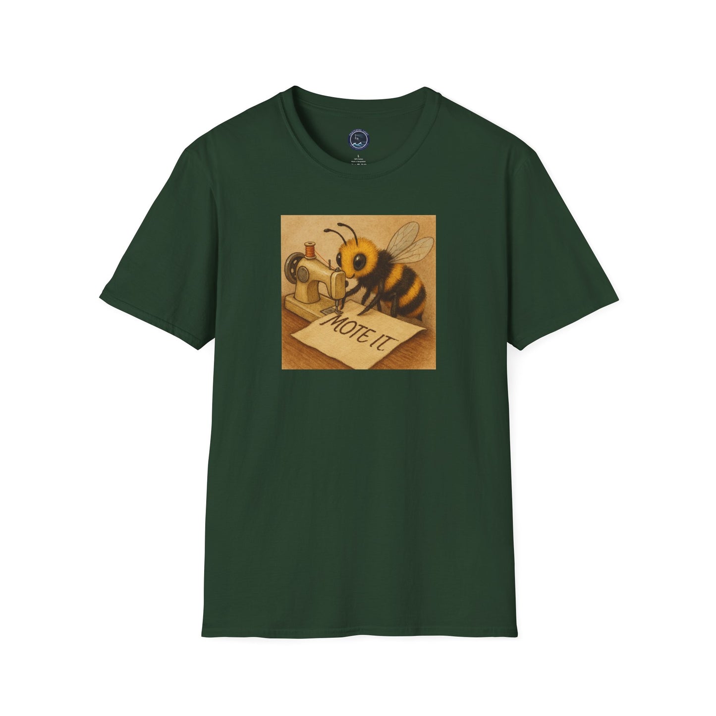 "Sew Mote It Bee" Softstyle T-Shirt - Vintage Illustration