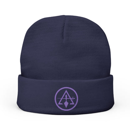 Cryptic Council Encircled Sword and Trowel -  Embroidered Knit Beanie