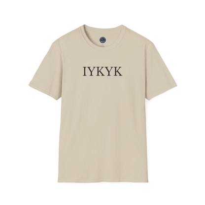 "IYKYK" Softstyle T-Shirt -  Black Letters