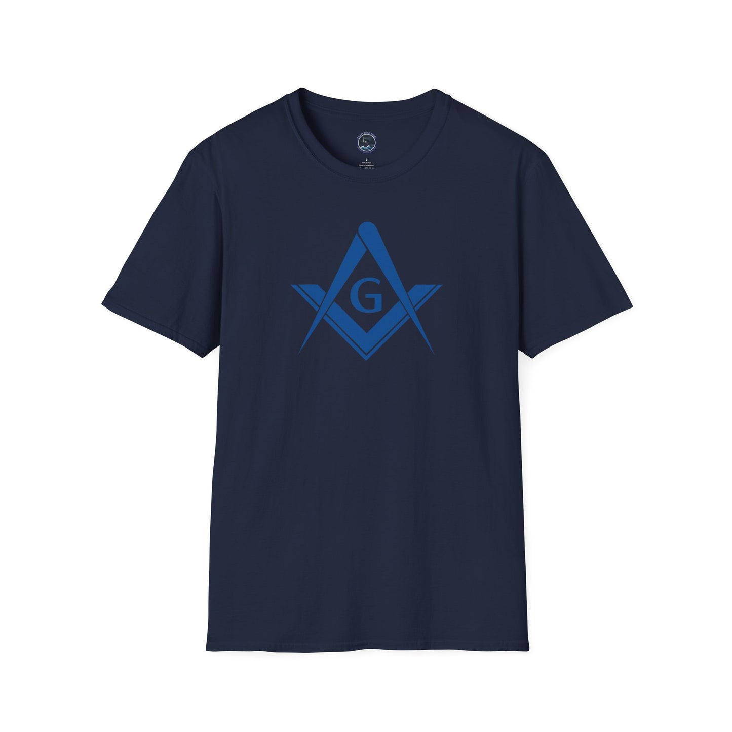 Square and Compass Softstyle T-Shirt - Classic (Royal Blue, Front Print)