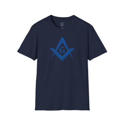 Square and Compass Softstyle T-Shirt - Classic (Royal Blue, Front Print)