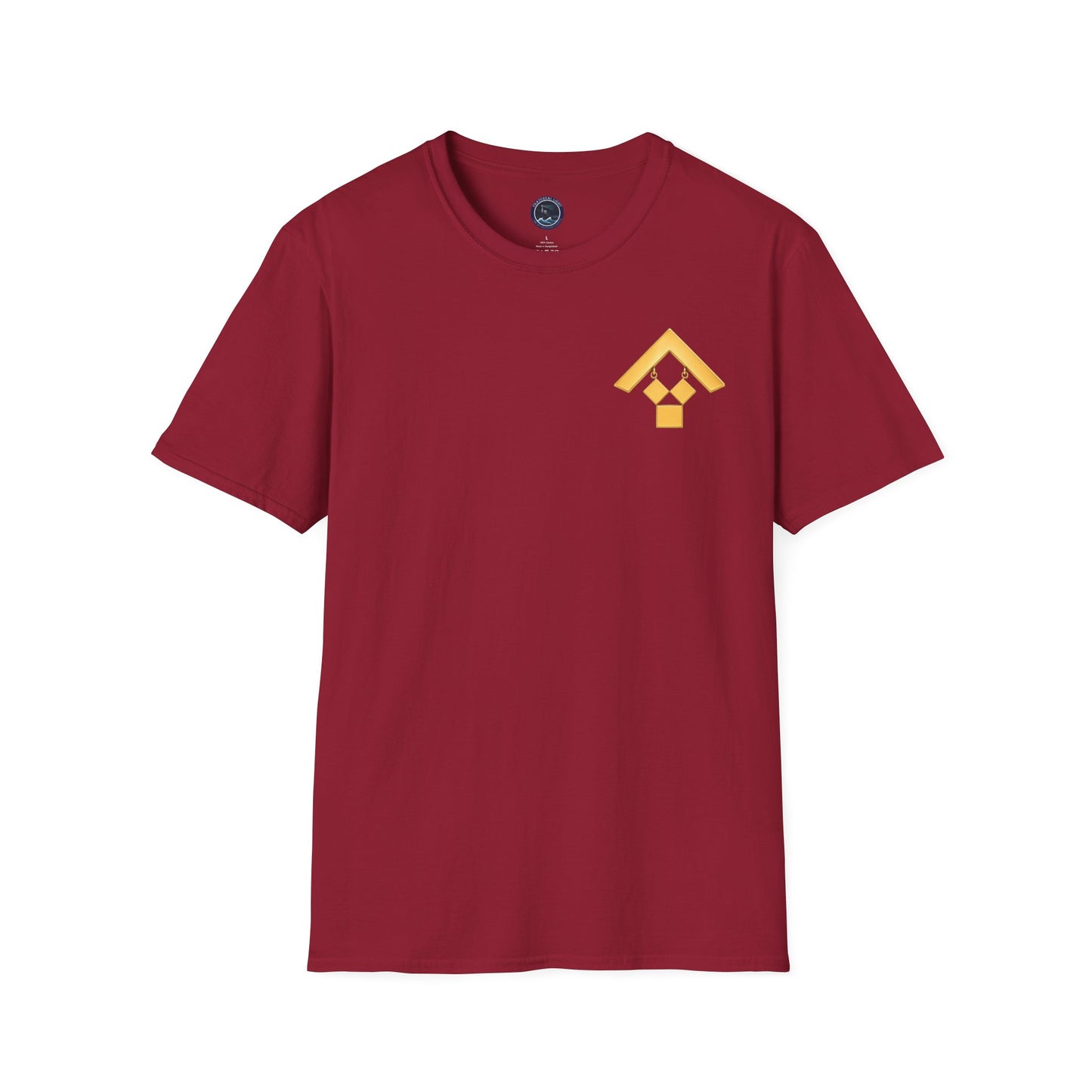 Past Master Jewel Softstyle T-Shirt - Gold (Channel Islands Lodge)