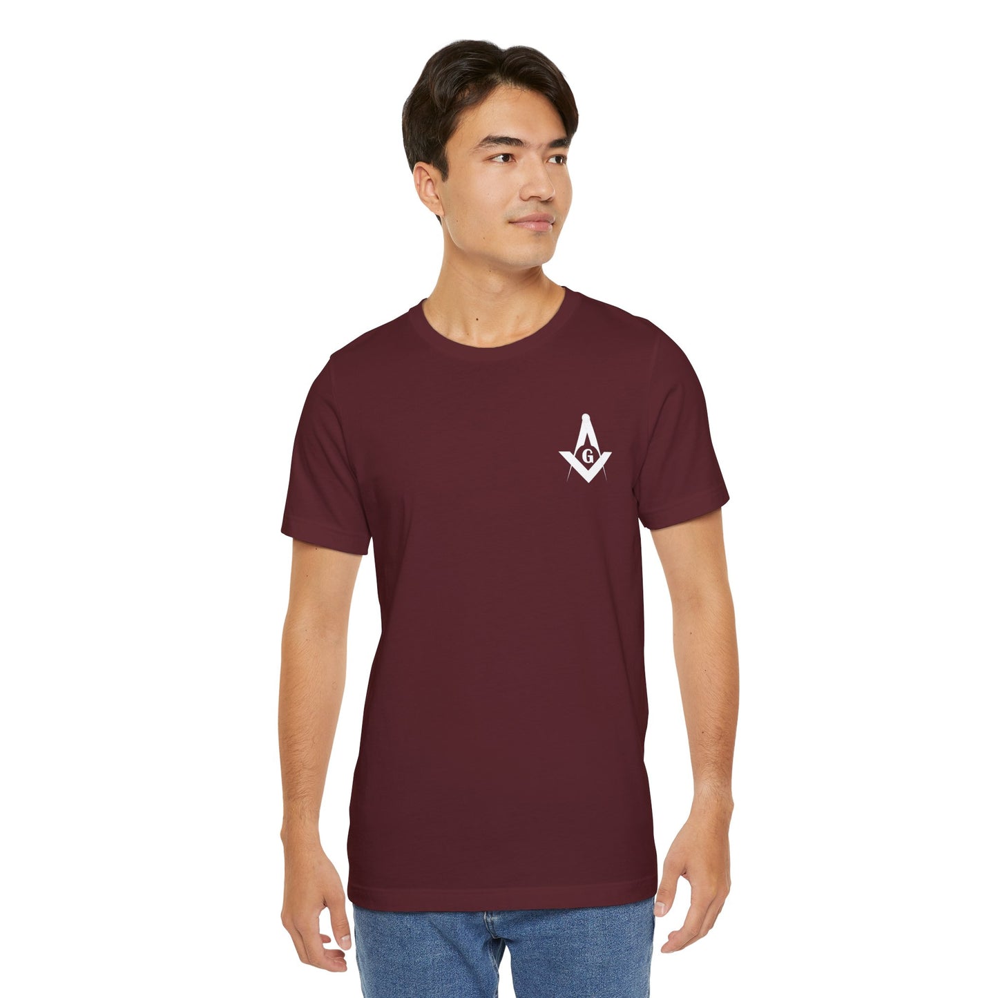 Dark-colored Fellowcraft T-Shirt from Channel Islands Lodge 214 featuring lodge logo and design on the front.