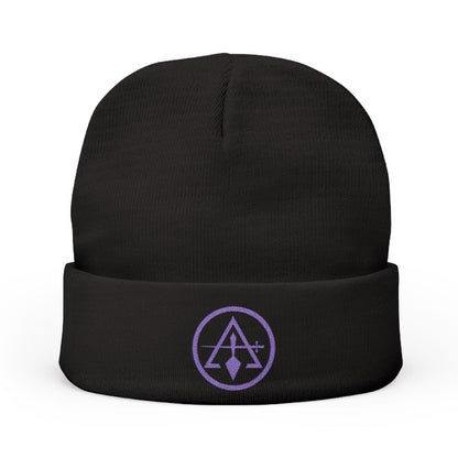 Cryptic Council Encircled Sword and Trowel -  Embroidered Knit Beanie