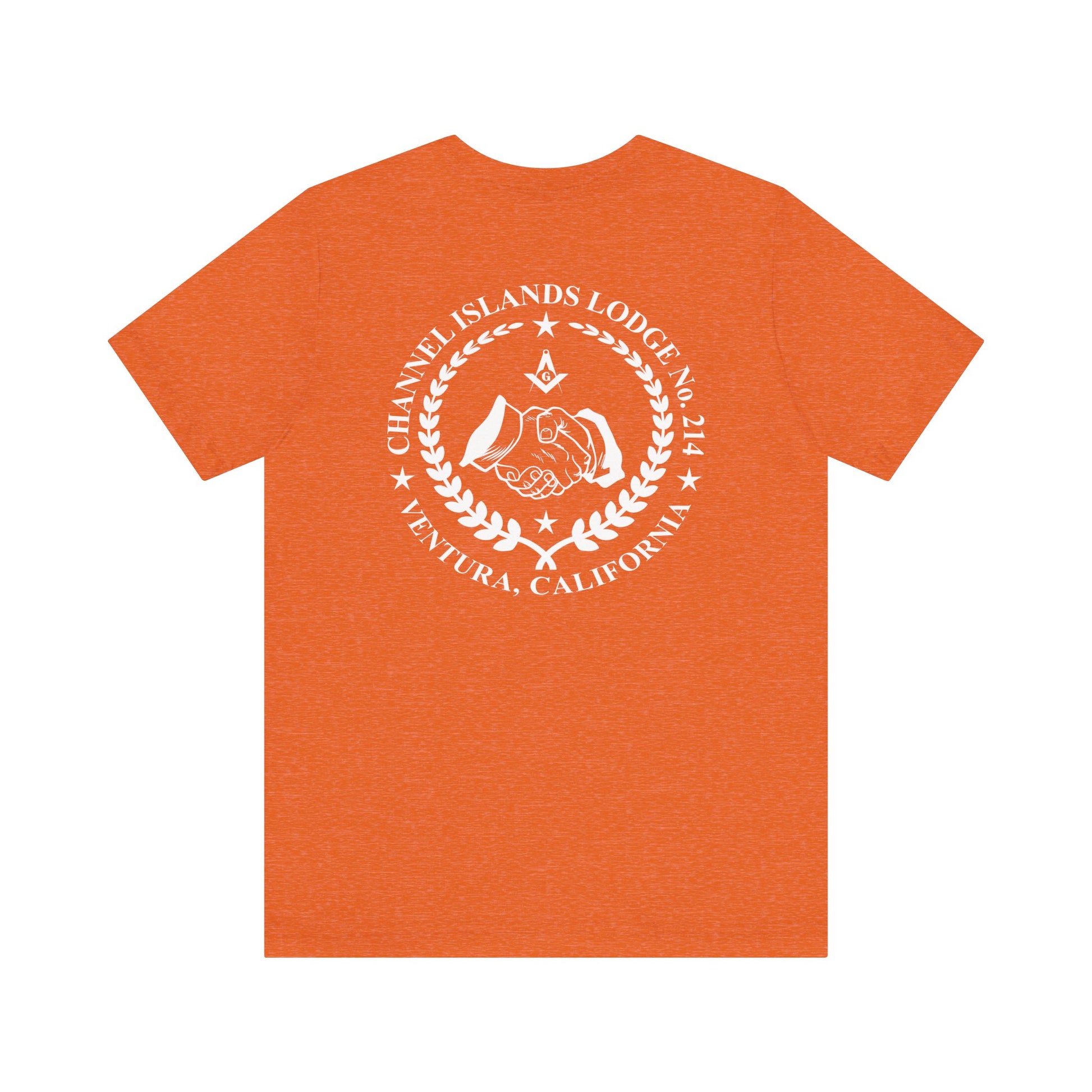 Colorful Channel Islands Lodge 214 short sleeve T-shirt by Printify, featuring bright, vibrant design on soft fabric.